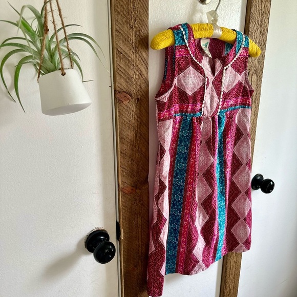 Lily Bleu Boutique Boho Sleeveless Mixed Media Tassel Girls 12 Dress - Picture 4 of 15